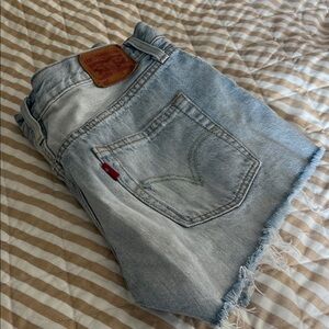 Levi's Faded Blue Denim Cutoff Shorts